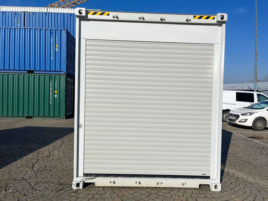 Contentor High Cube de 6 metros com portas de enrolar