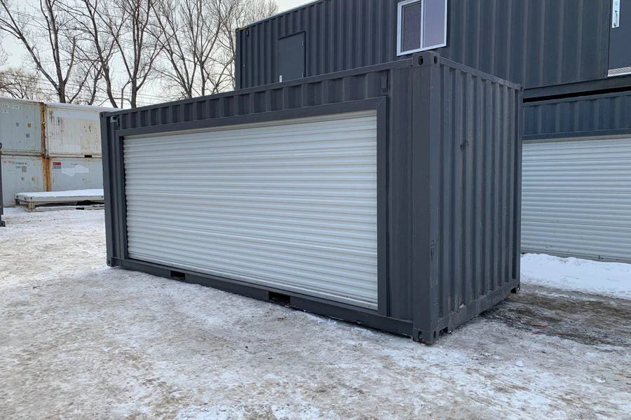 Contentor de 20 pés com 16 portas de enrolar